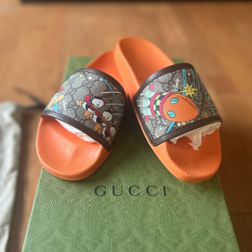DISNEY Gucci Donald Duck and Nephew’s Slides